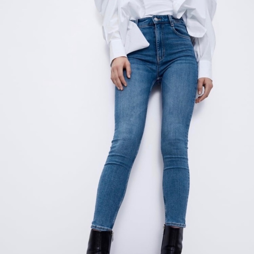 Zara Woman High Waist Skinny Jeans